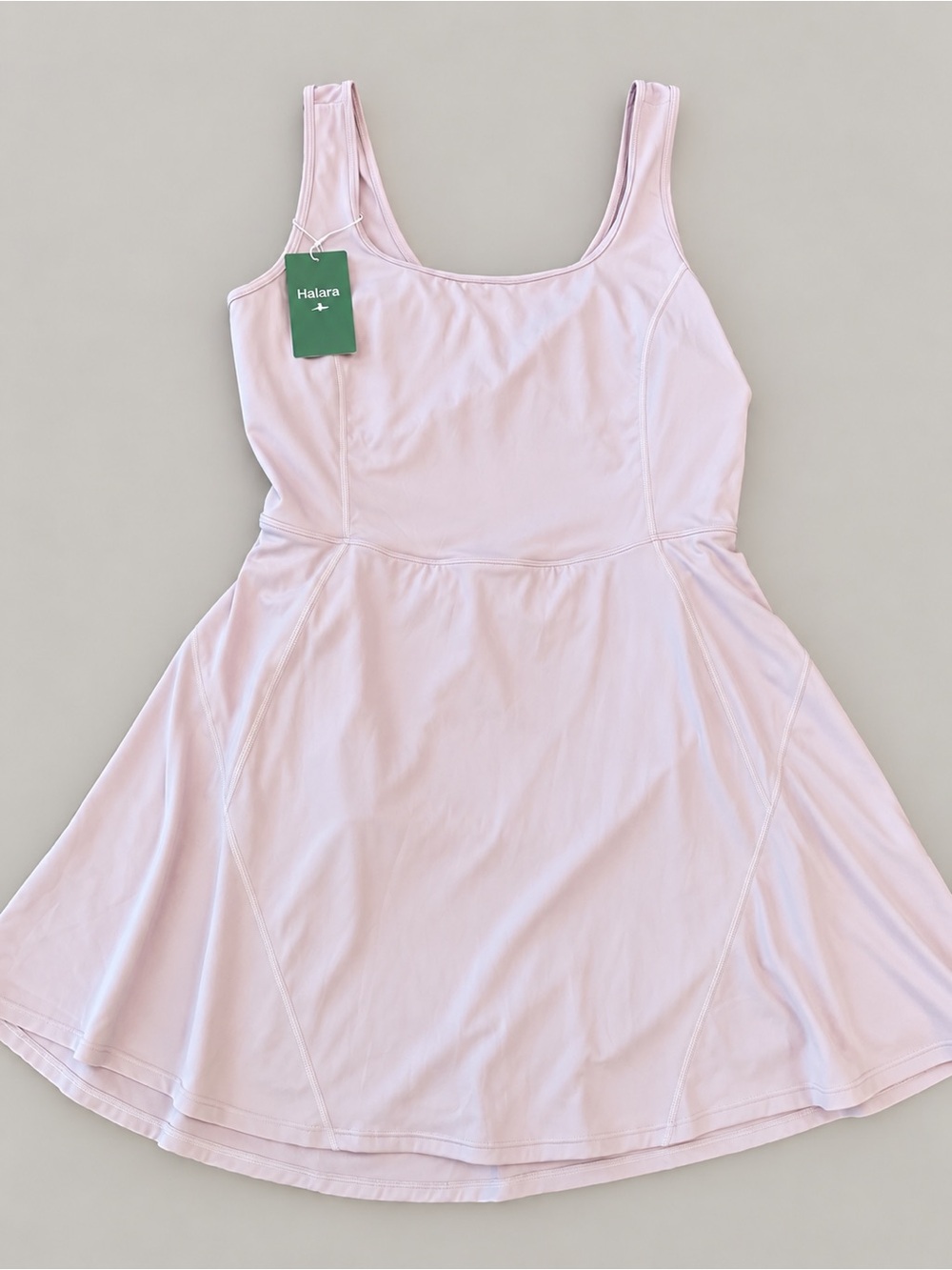 NWT Halara Blush Pink Fit & Flare Athletic Dress | Tennis Preppy